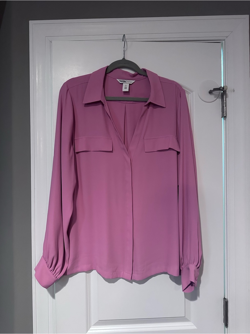 White House Black Market Outlet Pink Button-Down Blouse